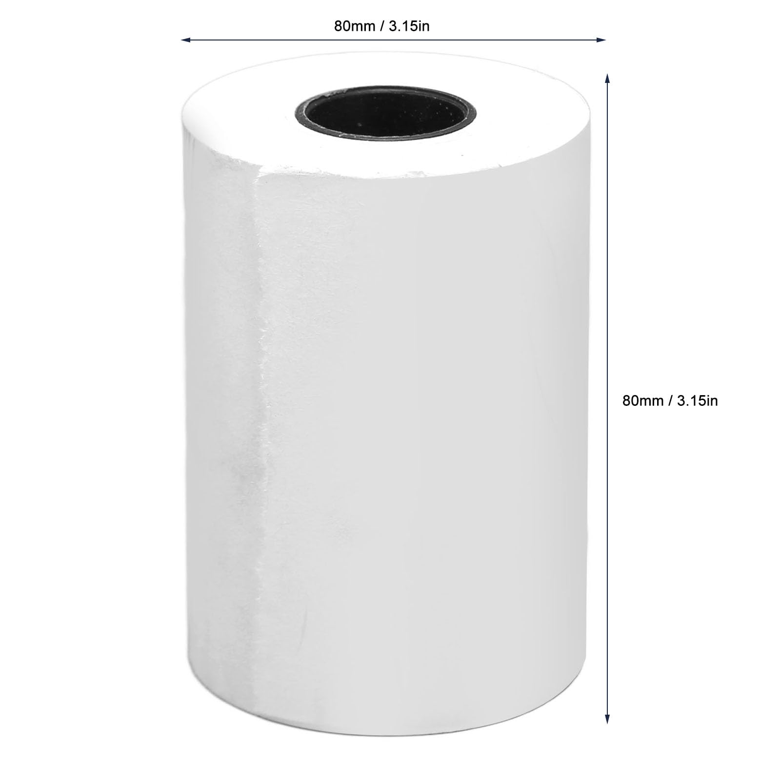 Papel para Impresora Térmica, 10 Piezas de Rollos de Papel Térmico que Alisan Material Grueso de Alta Precisión para Reemplazo (Sin núcleo de tubo)