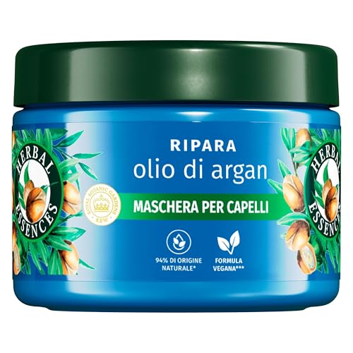Herbal Essences Maschera per Capelli con Olio d'Argan, Ripara Capelli Danneggiati, No Siliconi 300ml