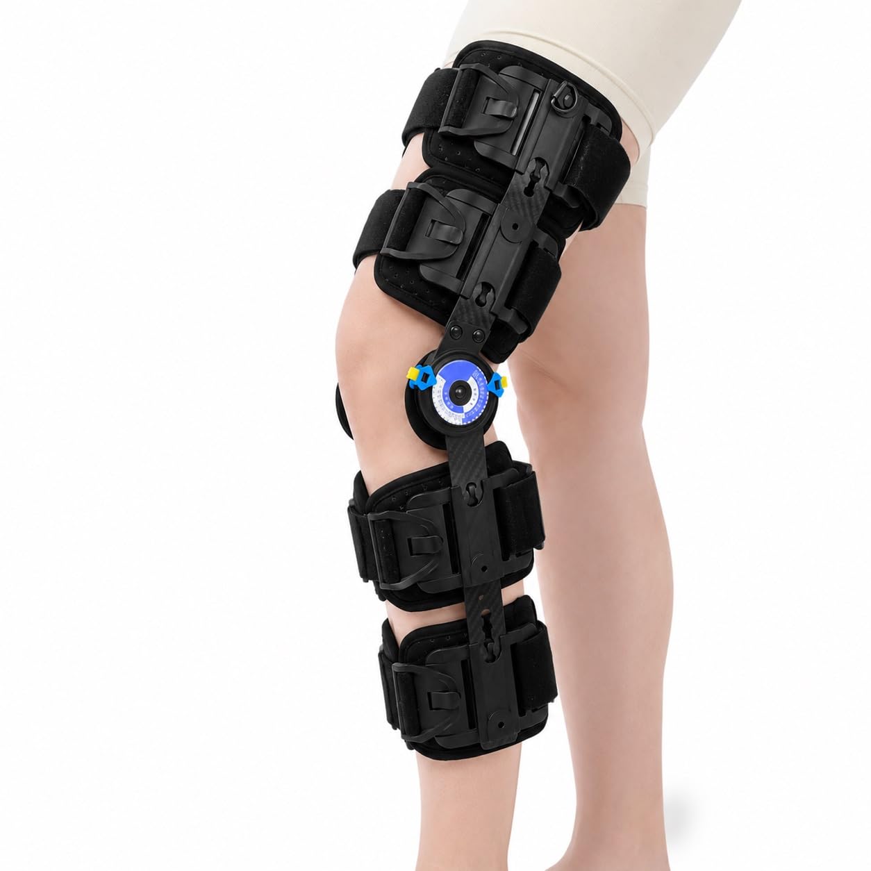 Genérico Rodillera articulada Inmovilizador de Rodilla postoperatorio para recuperación de cirugía de LCA por desgarro de menisco, distensión de ligamento Soporte de Pierna con Rango de movimient