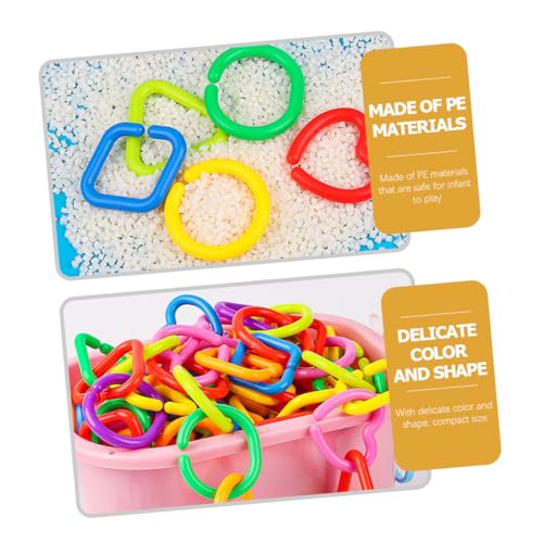 Jouets à anneaux connectés géométriques pour bébé surface lisse