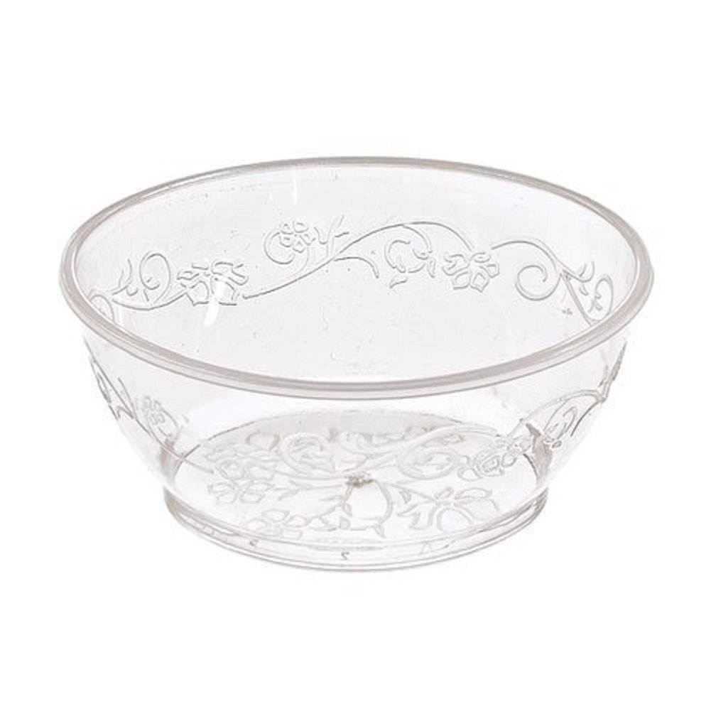Hanna K. Signature Collection 40 Count D'Vine Plastic Bowl, 6-Ounce, Clear