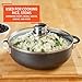 IMUSA 3.2qt Charcoal Aluminum Nonstick Caldero with Glass Lid, Black