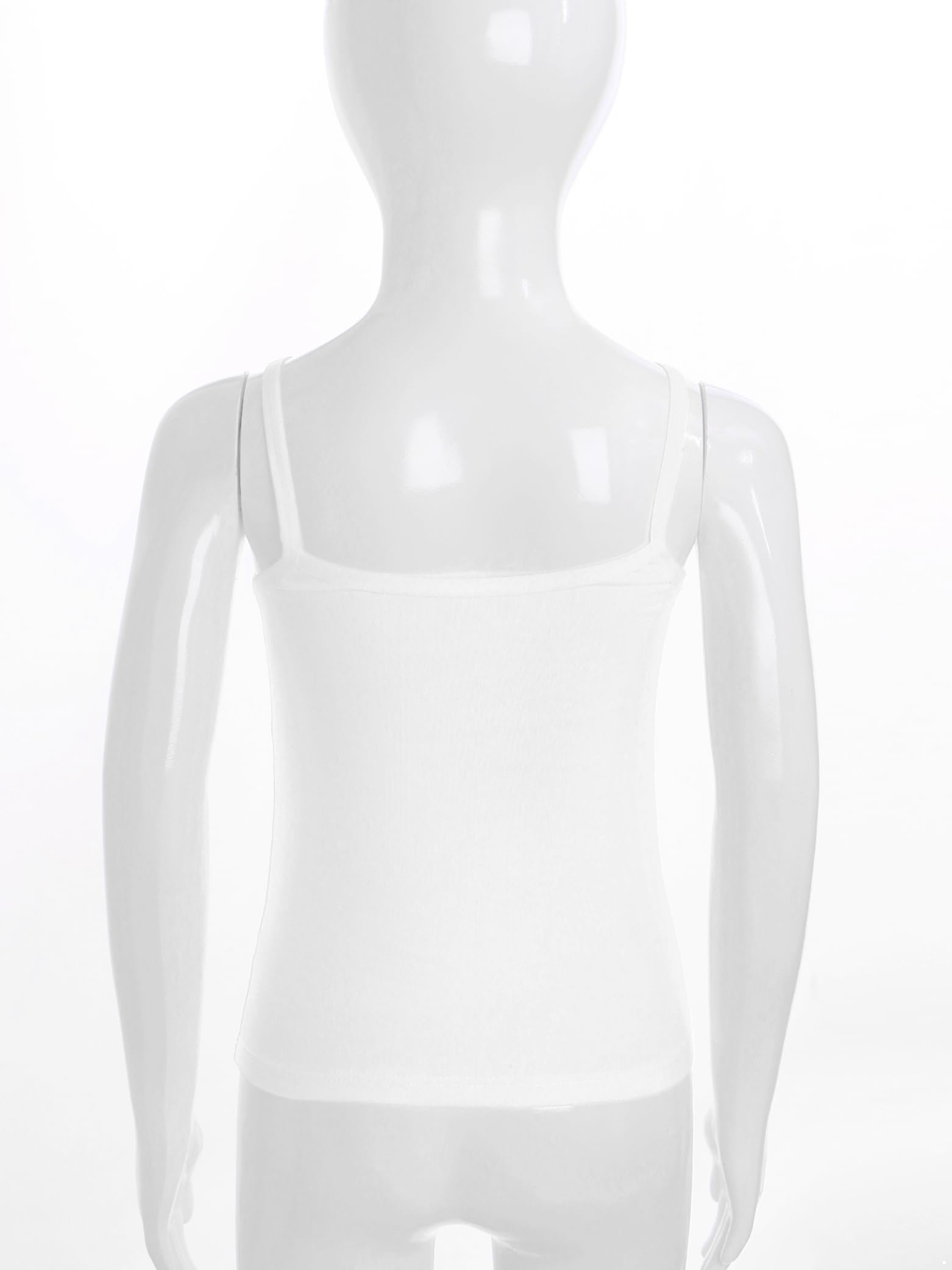 Jugaoge Dziewczęcy letni tank top z ramiączkami Basic jednokolorowe podkoszulki bawełniane koszule podkoszulki podkoszulki podkoszulki podkoszulek