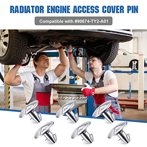 Lower Engine Cover Bolt Pin Screws Radiator Engine Access Cover Pin And Lower Cover Bolt Lower Engine Cover Pin Screw Compatible With Honda Civic Accord Crv Acura(16 Pieces) #TOP3