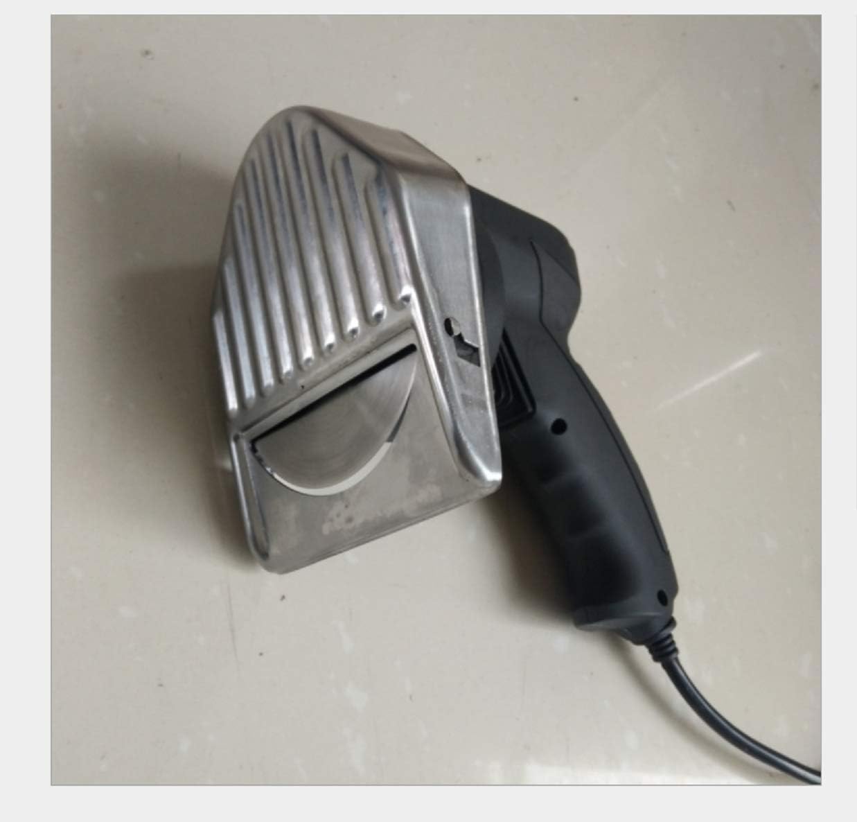 T Professional Electric Shawarma Doner Kebab Knife,Kebab Slicer, Sliced Meat Gyros Knife, Gyro Cutter Middle East Hand-held Electric Cutter Turkish Barbecue Slicer 2 knives (110V/60HZ, Wave blade)