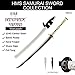Handmade Sword - Fully Functional Samurai Wakizashi Sword, Warrior Tsuba, 1045 Carbon Steel, Hand Forged Heat Tempered, Full Tang, Sharp, White Scabbard and Handle