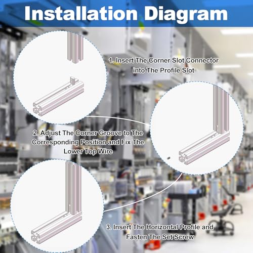 20 Stück T-Nut Innenwinkel, 3030 M6 Aluprofil Verbinder Nut 6 T Slot 90° Inneneckverbinder mit 40 Schrauben, Aluprofile Winkel Eckverbinder, Verbinder Eckwinkel für Aluminiumprofil 30 Serie