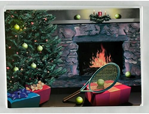 Tennis Christmas Cards Hearth (10 Pack) - 2Pack