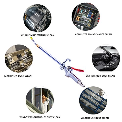 image for JASTIND High Volume Powerful Industrial Air Blow Gun, 17-26 Inch Exten