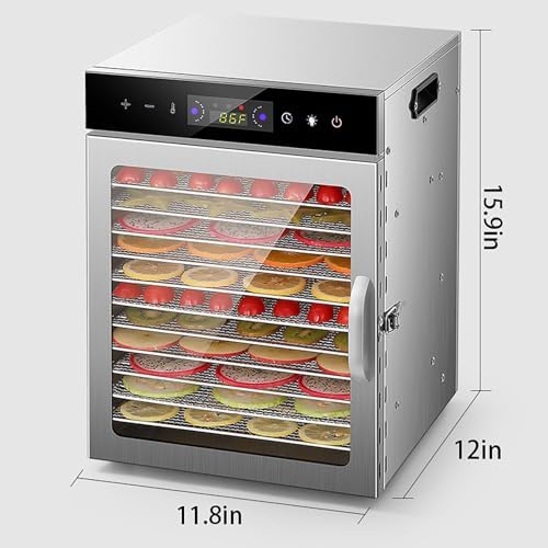 Commercial Freeze Dryer for Food Preservation, Electric Dehydrator Machine for Fruits, Vegetables, Meat & Seafood - 12 Layers, High Efficiency & Quality