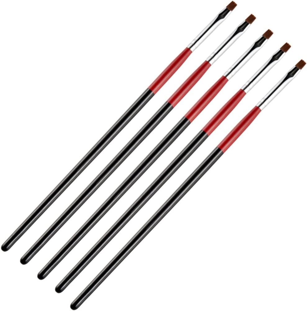 5PCS/Set Kit Brush Nail Art Pen Painting Drawing Design Tool Gel Manicure Salon Professional Carving Tips Acrylic,