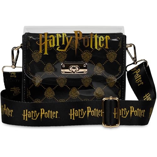 Get Trend Harry Potter Bolso Niña Chica Mujer Bandolera con Hogwarts Monedero Pequeño Bolso Cruzado con Correa Ajustable Regalos para Niñas (Negro Harry Potter)