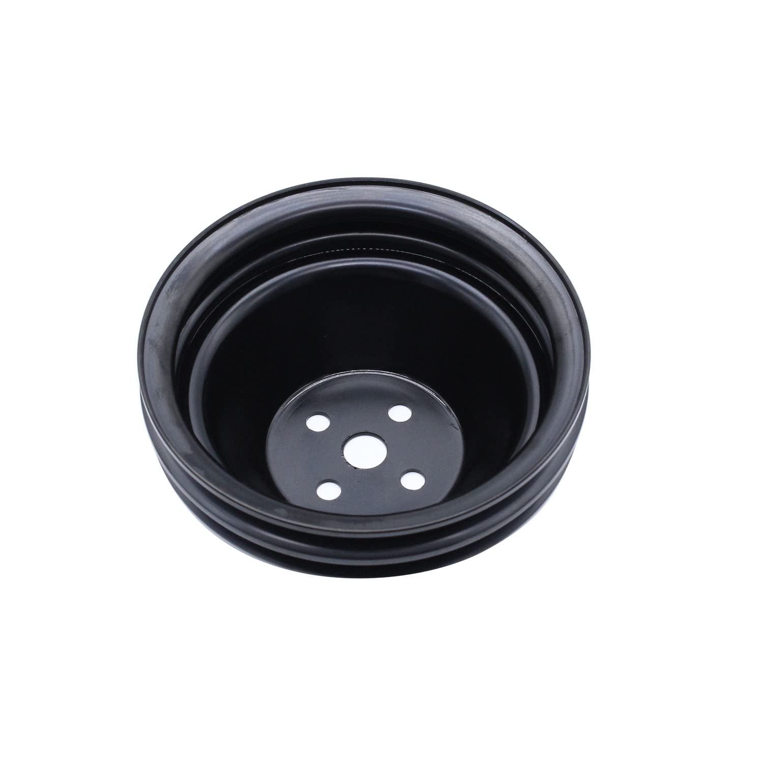 Small Block Chevy Water Pump Pulley - Chrome 5/8" Double-Groove Short Pump Pulley For SBC