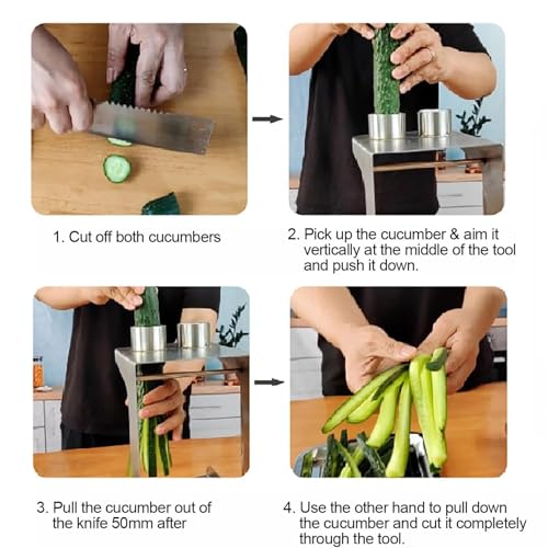 Cortadora manual de verduras acero inoxidable 14 piezas miniatura 5