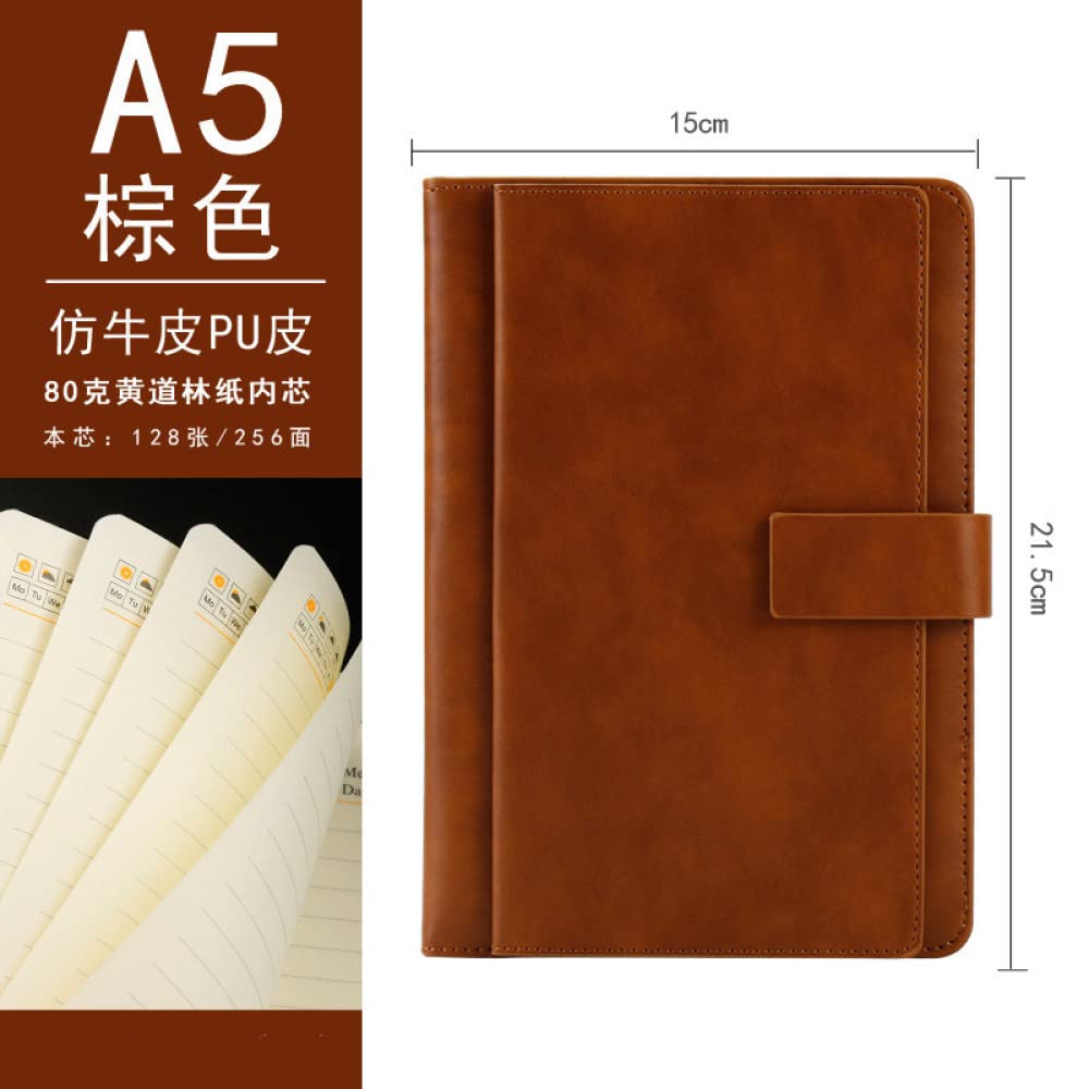 A5 Retro Notizbuch Business Double Cover Notizblock Agenda Journal Planer Bürobedarf Studentenbedarf, A5, Braun, 4St