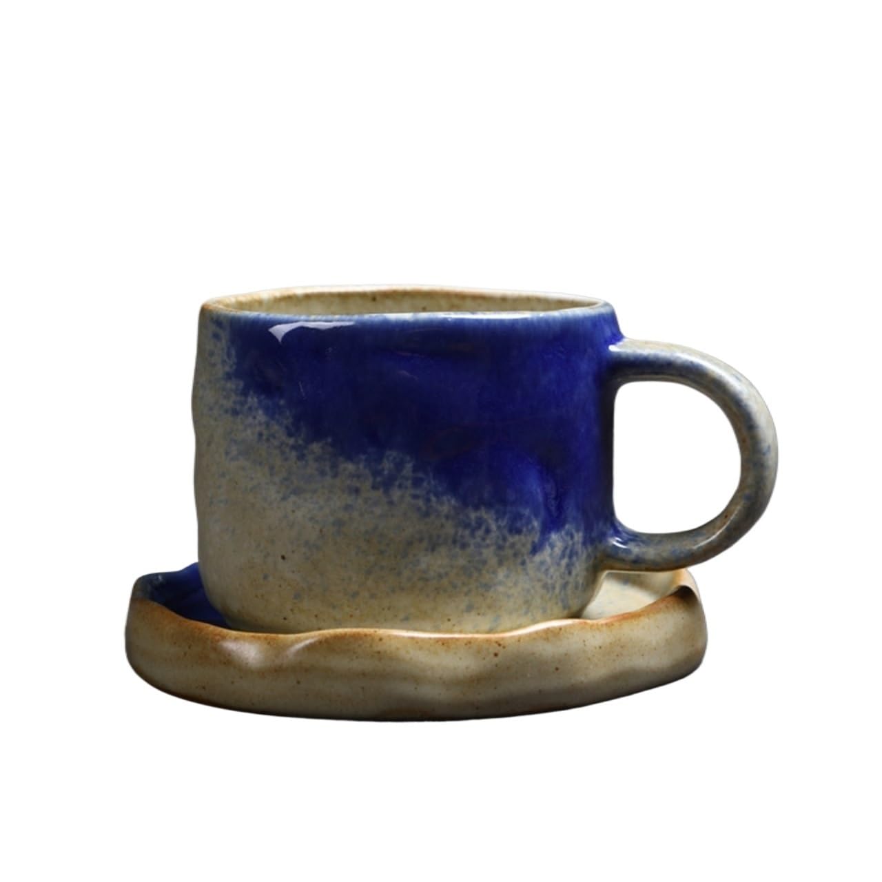 OLSKFUH Home Gradient Color Plate Coffee/Tea Cup Ceramic Suitable For Home Use Decor,