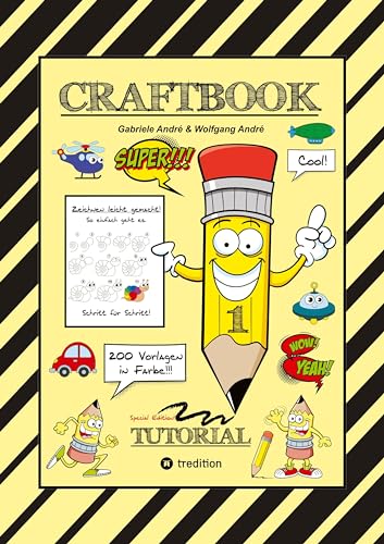 CRAFTBOOK - 200 MOTIVE IN FARBE - SPEZIELLES LERNPROGRAMM - OBJEKTE ZEICHNEN - SUPER SCHRITT FÜR SCH