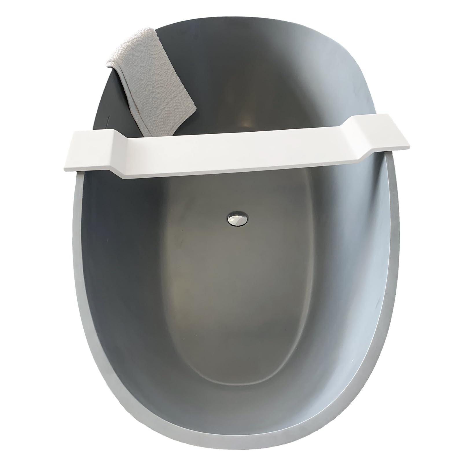 BERNSTEIN - Plateau de baignoire, Tablette Bain, Pont Baignoire en fonte minérale 85x16cm Blanc mat - PB4208