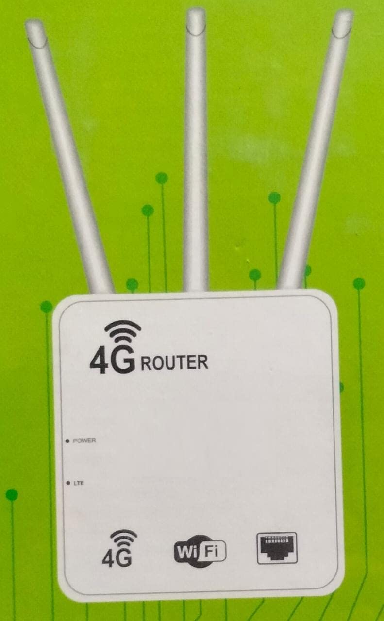 CARE CASE® 4G WiFi Router Stable WiFi Experience High Speed WiFi All GSM Network Support Triple Antenna Secured Network Ethernet Port Linux RAM 512MB (W-III 4G WiFi Router).