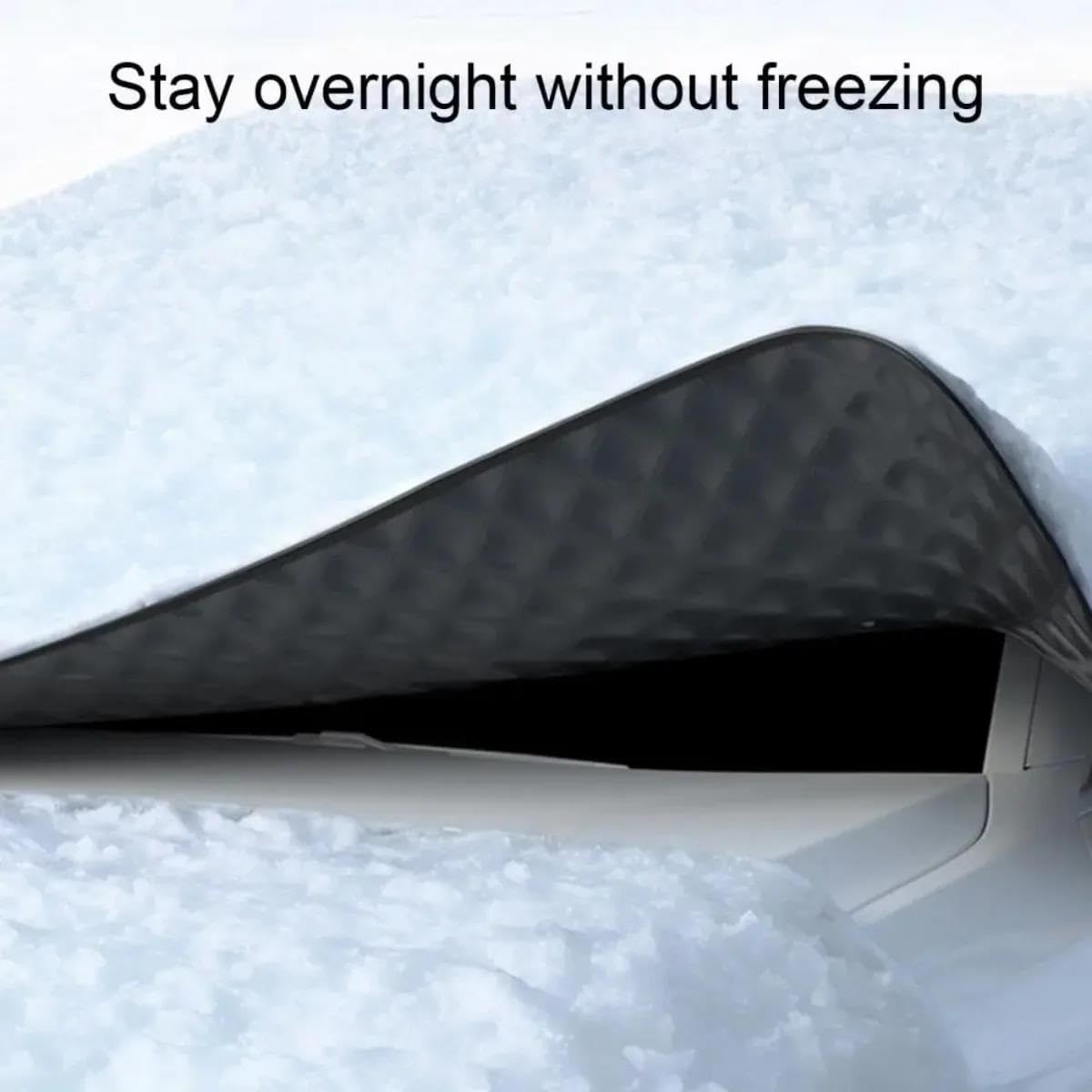Générique Couverture Pare-Brise Magnétique Voiture, Anti-Neige, Protection Coupe-Vent Universelle pour Fenêtre Camion SUV, d'hiver Laine Coton Anti Gel Pare Protection Voiture
