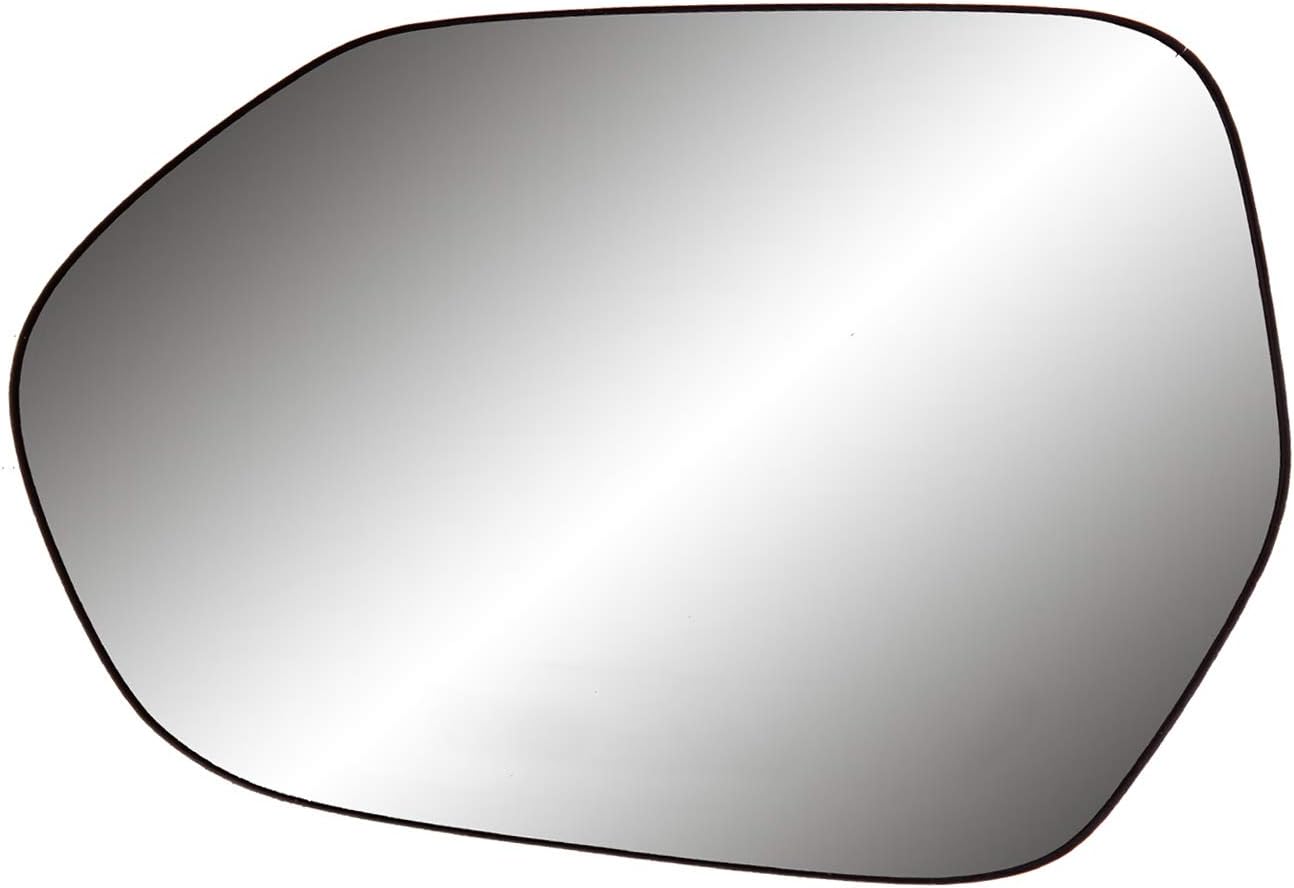 Driver Side Non-heated Mirror Glass w/backing plate, Camry Sedan/Hybrid, Corolla Sedan, w/o BSDS, 4 15/16" x 7 1/16" x 7"
