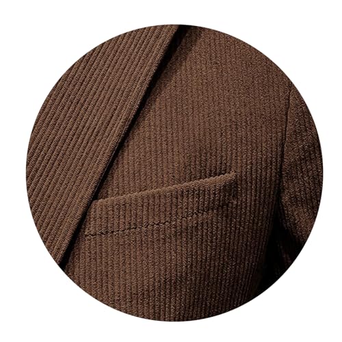 Men's Corduroy Suit Jackets Casual Textured Business Blazer Jackets Lightweight Single-Breasted Solid Color Suit Coat4