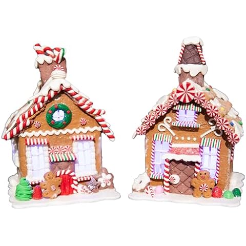 SHATCHI Prelit Christmas Gingerbread House Decoration Cover