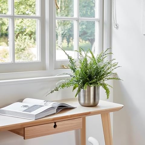 Ivyline Chelsea Indoor Pewter Planter Cover