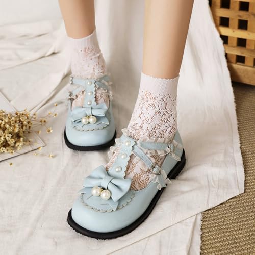 Bow Mary Jane Flat Girls Round Toe Shoes2