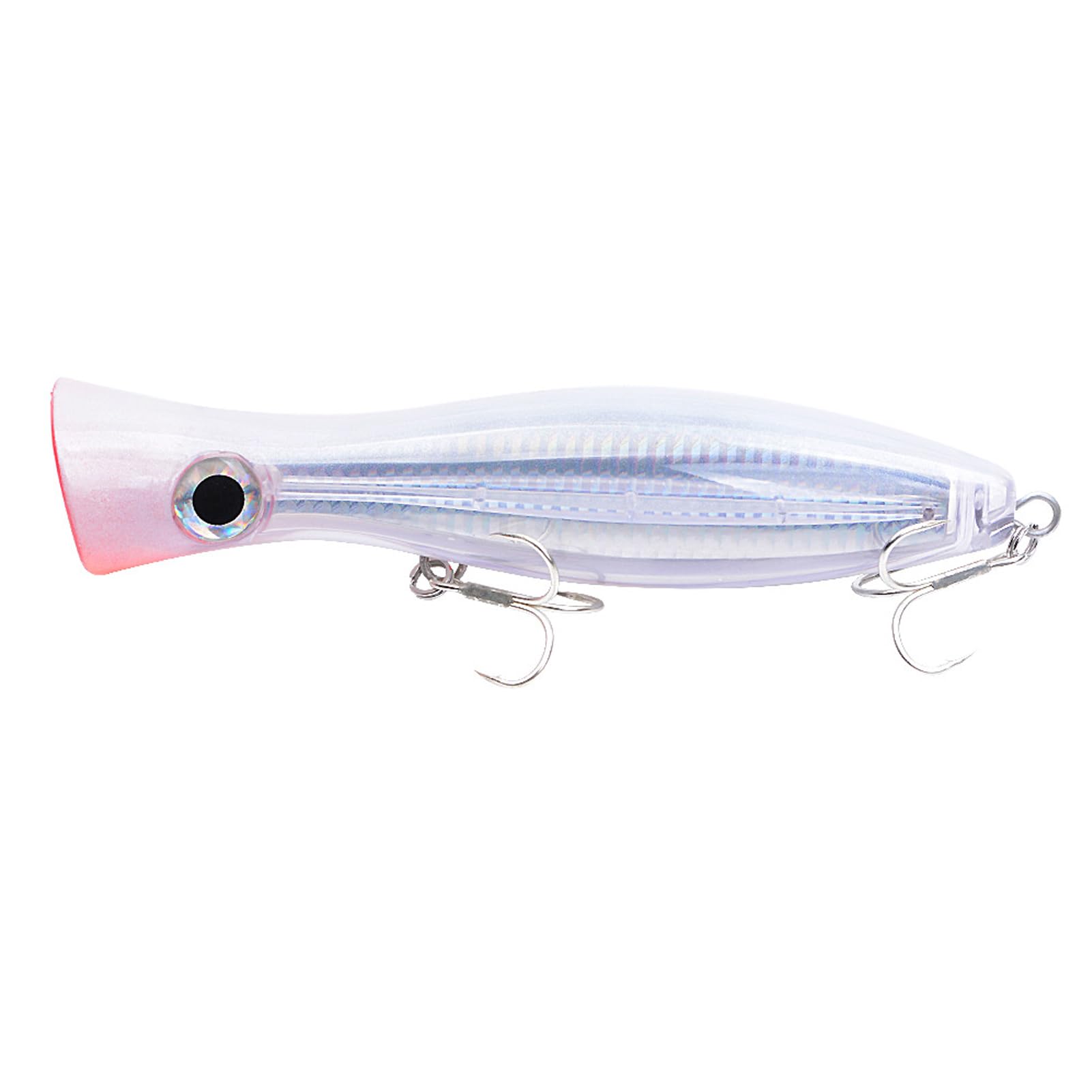 Popper Fishing Lure, JAZALIC 1 PCS Topwater Popper Lures 3D Eyes Fishing Accessories for Saltwater Surface Casting and Freshwater Gt Tuna Kingfish Large Predator Fish (6.3in, 2.82Oz)
