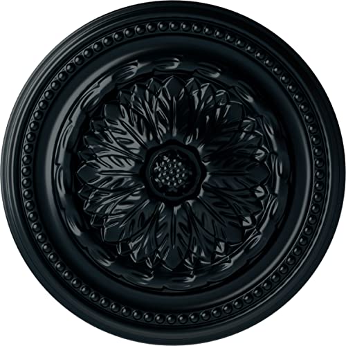 Image of Ekena Millwork CM15CHNSF 15 3 /4 inchOD X 1 7 /8 inchP Chester Ceiling Medallion Fits Canopies Up to 2 1 /4 inch, Night Shade
