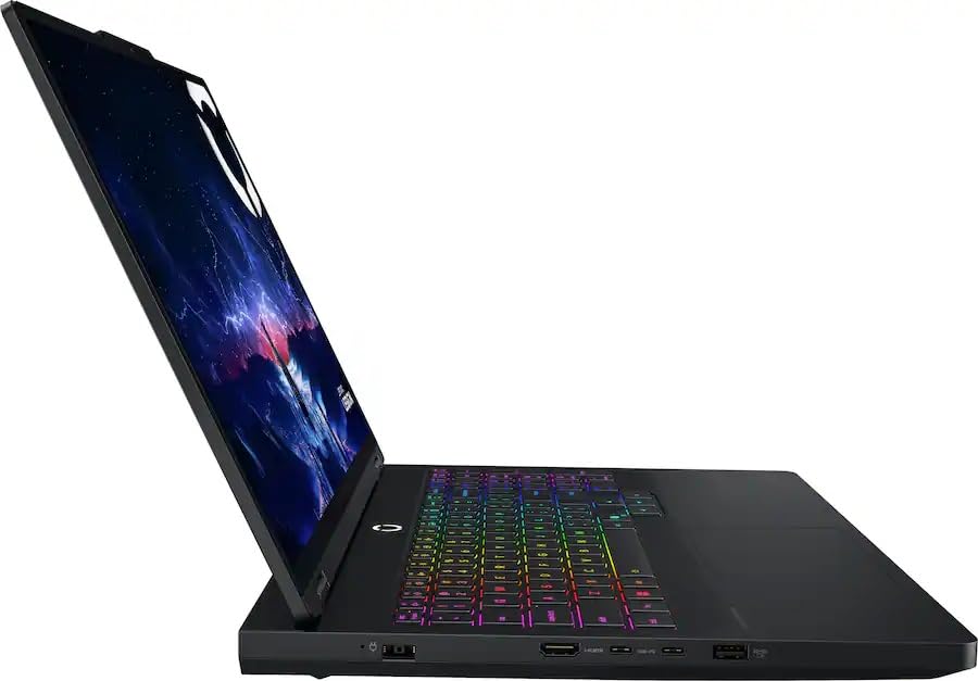 Image of Lenovo Legion Pro 5i Gaming Laptop - Intel Core Ultra 9 275HX - 16 inch WQXGA OLED 165Hz - NVIDIA GeForce RTX 5070 - 32GB RAM 1TB SSD - Backlit KB Wi-Fi7 Win11 - Eclipse Black - w /2TB USB Drive, W /GaLiMu