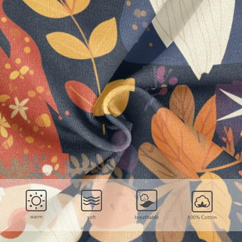 KLL Autumn Gnomes Yellow Leaves Berries Vintage Little Boys Cotton Underwear Briefs Cute Children Panties3