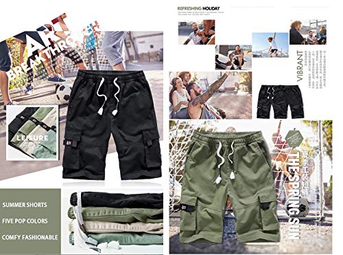 image for Kolongvangie Men's Outdoor Stretch Lightweight Shorts Cargo Pockets Hi