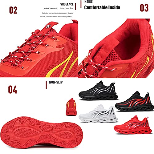 Men's Women's Relieve Foot Pain Perfect Walking Shoes, Orthopedic Sneakers for Women and Man Slip on (Black,US 10.5)4