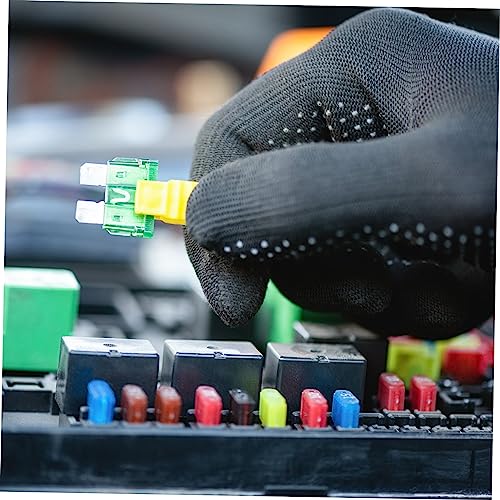 Kit extractor de fusibles automotrices Hemobllo con fusibles de 5/10/15/20/25/30A (15 piezas cada uno) y tester de cobre negro, herramienta esencial para reemplazo y mantenimiento de fusibles de auto miniatura 5