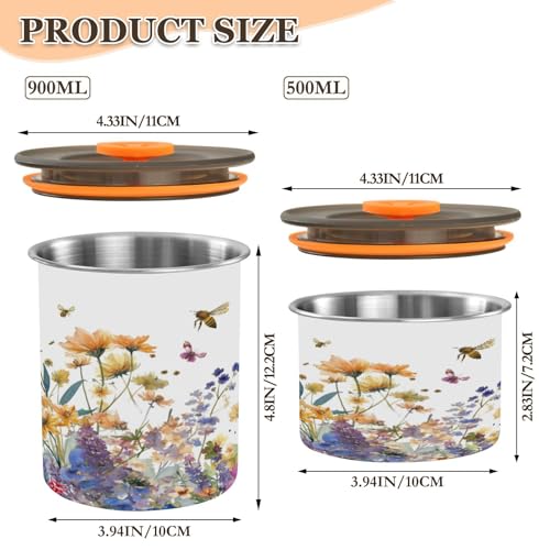 Envase hermético para café de acero inoxidable 500 ml miniatura 2