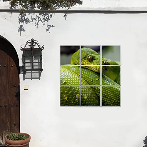 Carreaux céramique serpent 20x20 cm motif python décoration murale - 3