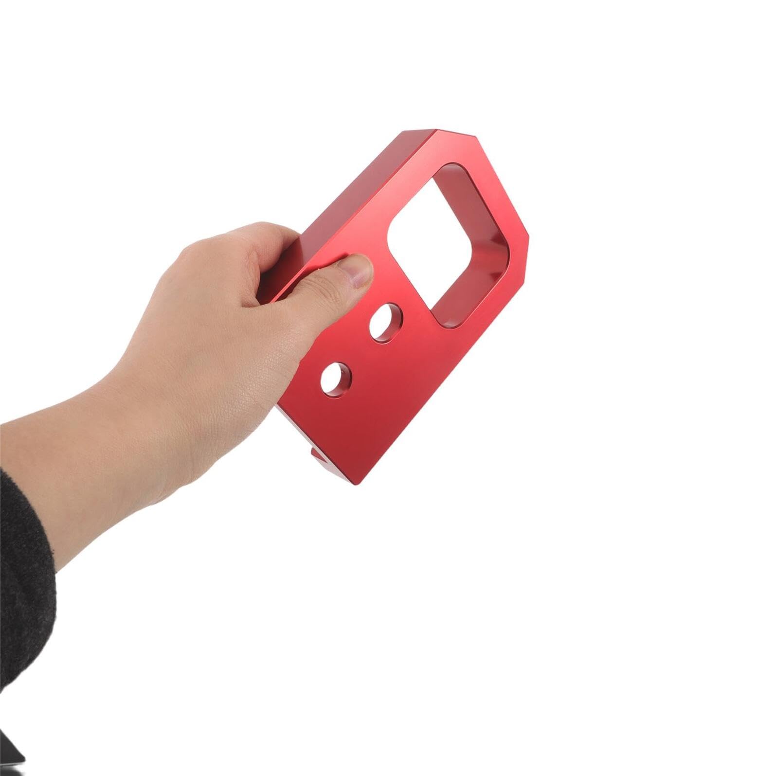 TOYANDONA Abschlepphakenadapter aus Aluminiumlegierung, Rot für Stoßstange
