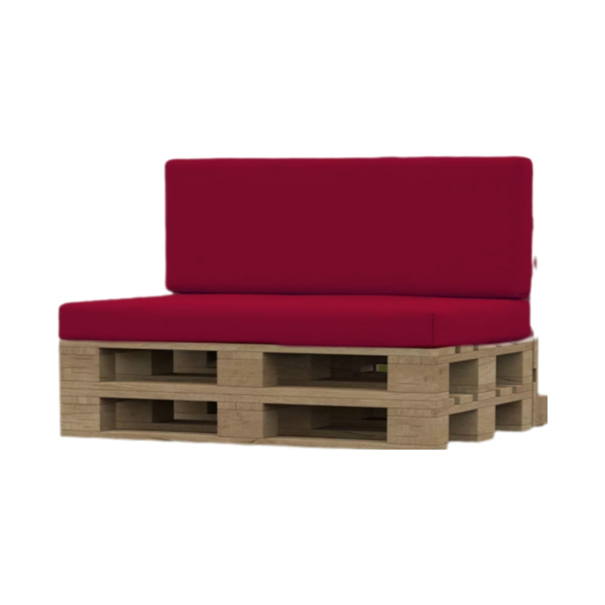 FIVE MOONS Euro Pallet Cushions Seat Pads For Outdoor Garden Euro Pallet Seating high density foam pad with water resistant zipped cover Fordifferent (Burgundy, 120 x 40 x 8cm) โ image 1