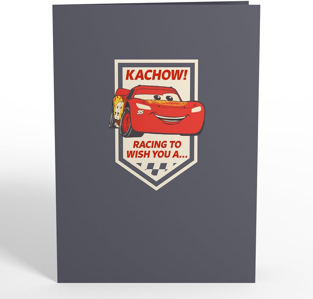 Lovepop Happy Birthday Pop-Up Card for Her and Him- 3D Disney Birthday Greeting Cards for Boys, Girls, Men, Women - Cars Kachow - 5" x 7" Lightning McQueen Card - Blank Note Card & Envelope Included - Image 4
