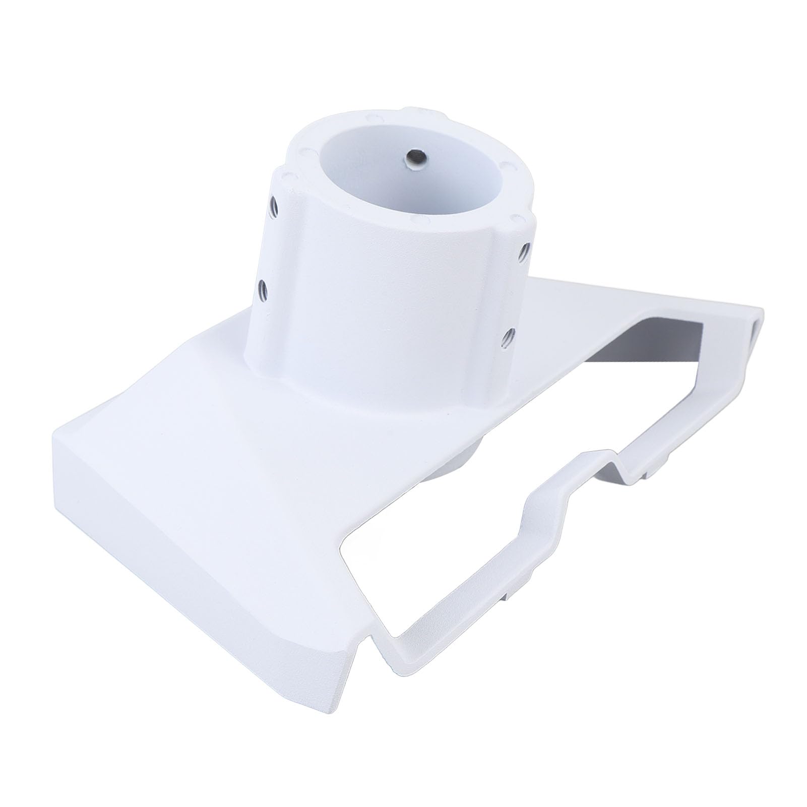 Generic Bezpieczne Mocowanie Adapter Rury Satelitarnej Ze Stopu Aluminium, Regulowany Kąt, Zapewniający Stabilne Podparcie i dużą nośność (WHITE)
