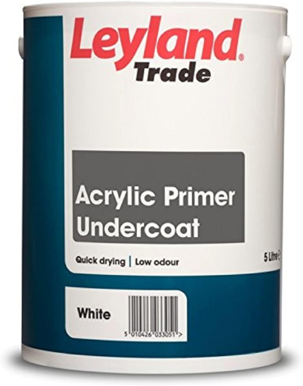 Leyland Trade Acrylic Primer Undercoat White 5L Amazon.co.uk DIY