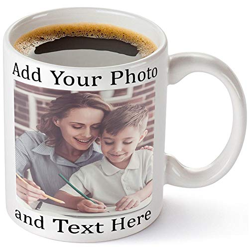 Customized Ceramic Coffee Mugs with Personalized Text and Photo with variety fonts Personalized White Ceramic 11 Oz Gift For Him For Her For Husband For Wife custom mug