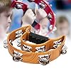 Half Moon Tambourine with Double Row Jingles, Professional Hand Held Percussion Instrument for Musicians Singers and Music Classes #4