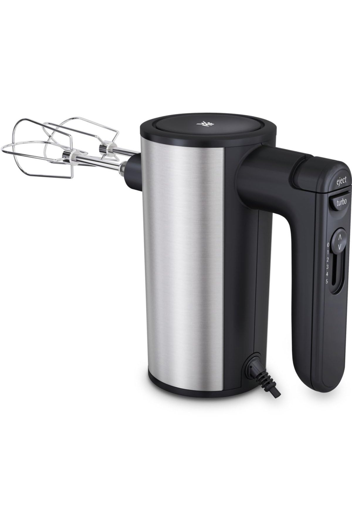 WMF Kult X Edition Handrührer, Quirl mit 5 Geschwindigkeitsstufen, Turbofunktion, Handmixer 400 W, Cromargan matt, schwarz