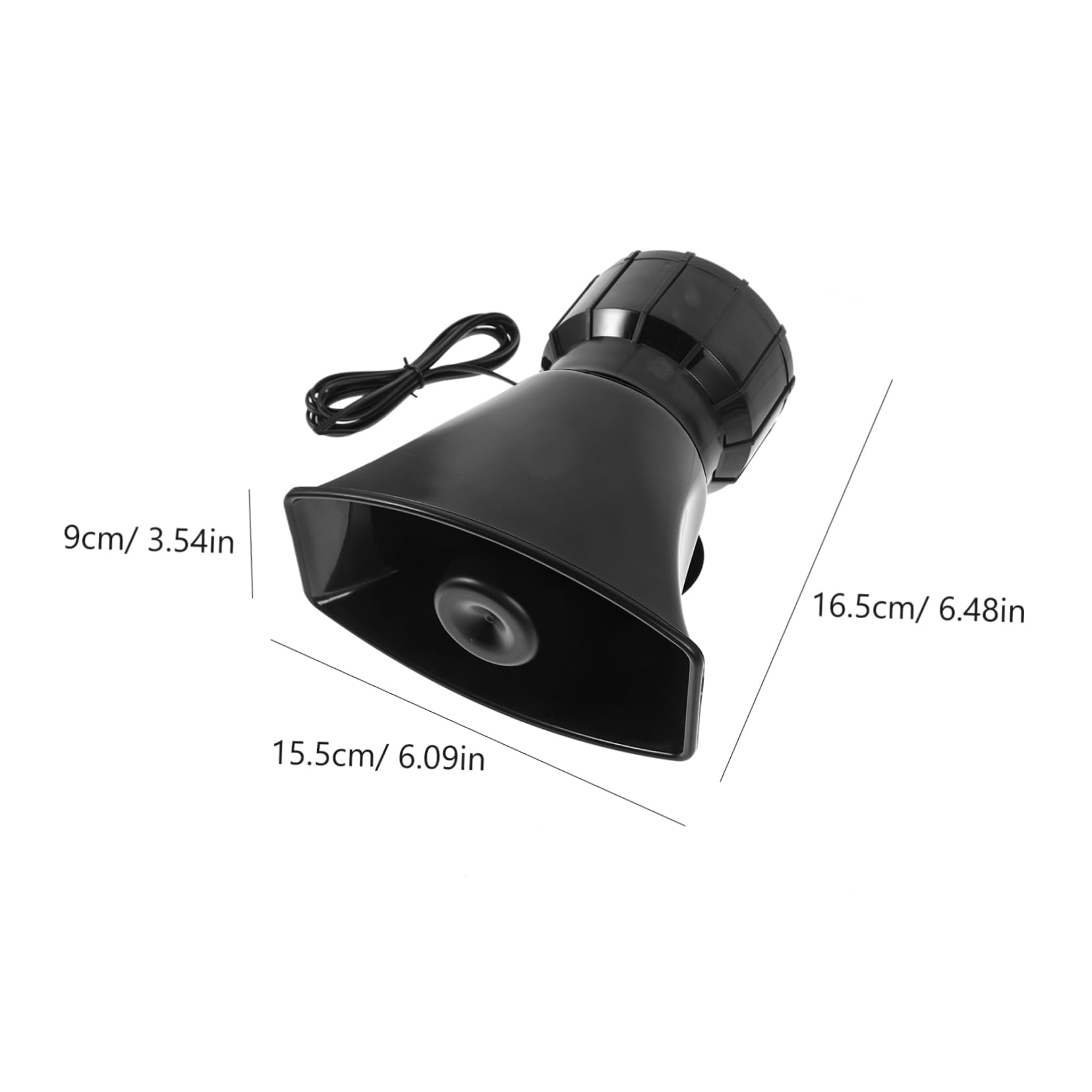 MAGICLULU Clacson per Auto e Camion 12v, Sirena 7 Toni Registrazione Messaggio, Plastico Nero, per Allarme Veicolo e Uso Quotidiano