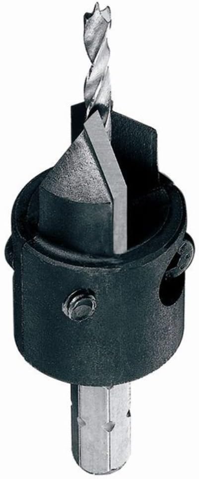Fisch Adjustable Countersink – 1/8" to 5/16" Diameter, High Speed Steel, 1-3/8” Length, Brad Point Tip for Accurate Drilling, FSH-016113, Made in Austria