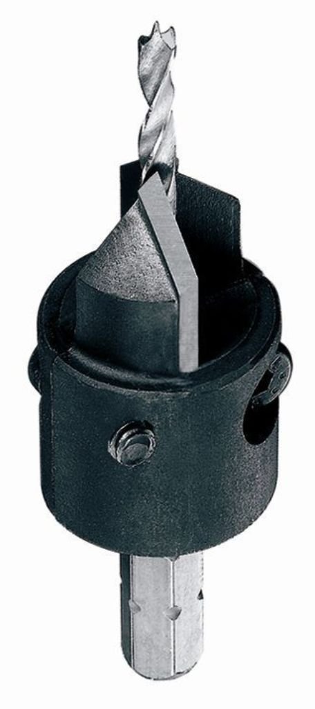 Fisch 063hmv3 – 8 Vario ajustable 90 grados avellanador cónico, 0 V, Negro/Plata, 3 – 8/35 mm