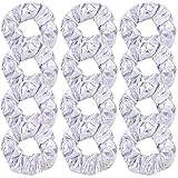 Set of 12 Cheer Mermaid Hair Scrunchies Glitter Metallic Ponytail Holder Hair Accessories for Cheerl